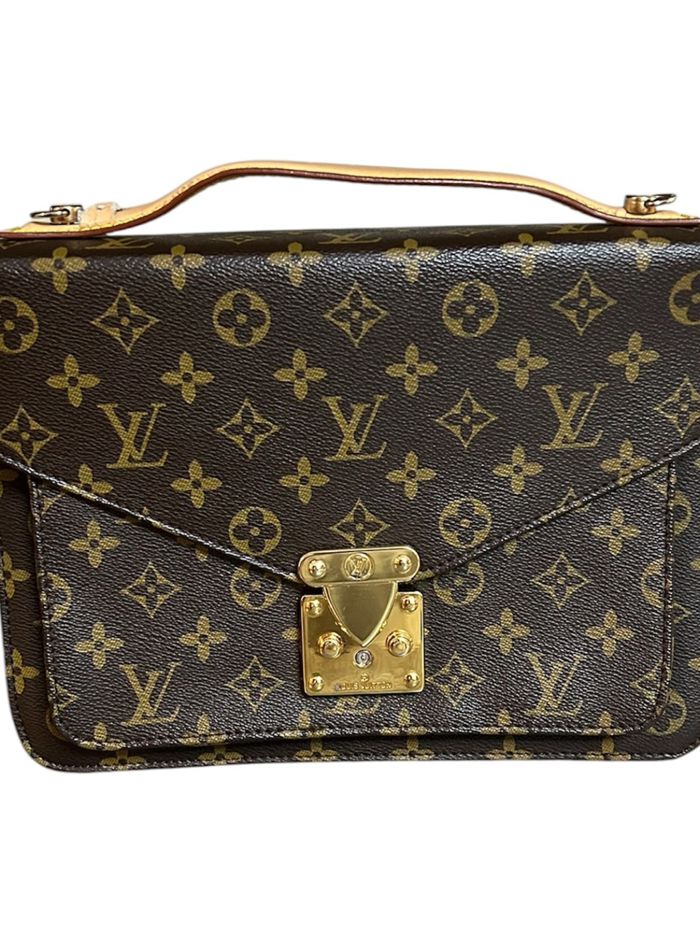 Louis Vuitton Monogram Canvas Satchel in Brown and Gold - Picture 3 of 15